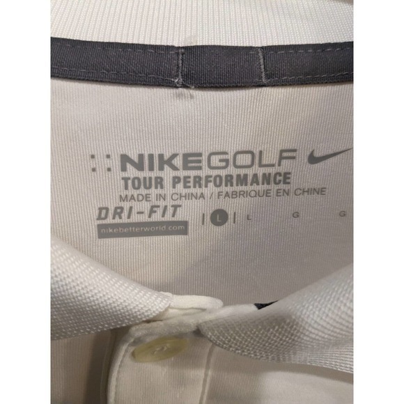 Nike Golf Tour Performance Dri-Fit Men's Large Short Sleeve Polo EMBROIDERY - Picture 3 of 6